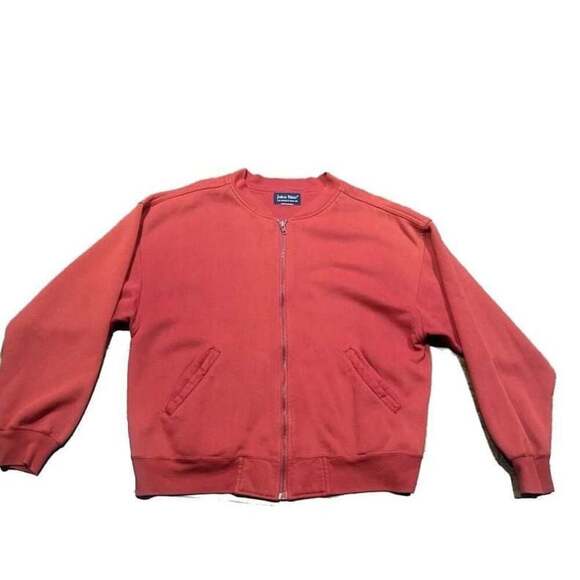 John Blair Red Full Zip Sweatshirt Jacket with Pockets Large - Picture 2 of 5